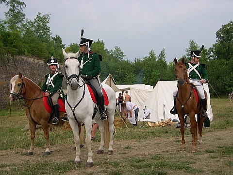 Bürgergarde Gengenbach - Der Reiterzug beim Biwak in Neuf-Brisach