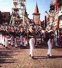Bürgergarde Gengenbach - Aufmarsch und Meldung der Bürgerwehren - Landestreffen und Revolutionsfest 1998