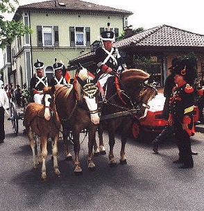 Bürgergarde Gengenbach - Kutsche der Bürgerwehr Bretten - Landestreffen und Revolutionsfest 1998
